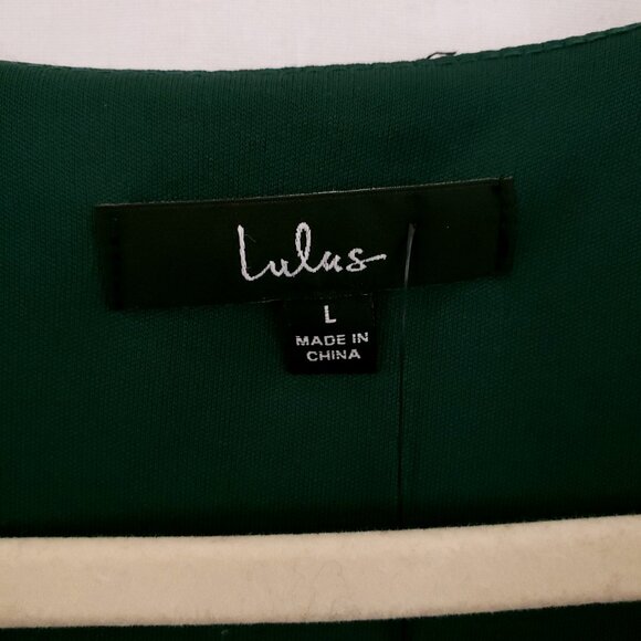 Lulus My Whole Heart Emerald Green Long Sleeve Wrap Dress Formal Party Size L - Picture 11 of 16